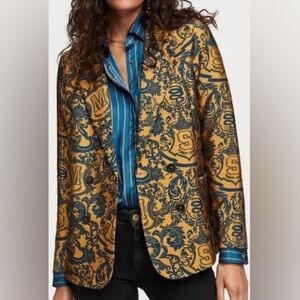 Scotch & Soda Maison Scotch Jacquard Printed Blazer size Medium